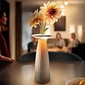 SIGOR battery table lamp NUFLAIR CCT Switch, with touch dimmer, perforated IP54, sage green dimmable