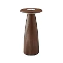 battery table lamp NUFLAIR CCT Switch, with touch dimmer, perforated IP54, rust brown dimmable