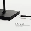 SIGOR battery table lamp NUINDIE USB-C up / down, with USB connection, CCT Switch, with touch dimmer IP54, night black dimmable