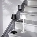 SIGOR battery table lamp NUINDIE USB-C up / down, with USB connection, CCT Switch, with touch dimmer IP54, graphite grey dimmable