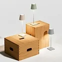 SIGOR battery table lamp NUINDIE USB-C up / down, with USB connection, CCT Switch, with touch dimmer IP54, dune beige dimmable