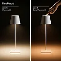 SIGOR battery table lamp NUINDIE USB-C up / down, with USB connection, CCT Switch, with touch dimmer IP54, dune beige dimmable