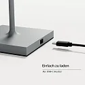 SIGOR battery table lamp NUINDIE USB-C up / down, with USB connection, CCT Switch, with touch dimmer IP54, fog grey dimmable