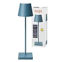 SIGOR battery table lamp NUINDIE USB-C up / down, with USB connection, CCT Switch, with touch dimmer IP54, dolphin blue dimmable