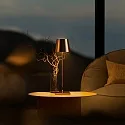 SIGOR battery table lamp NUINDIE USB-C up / down, with USB connection, CCT Switch, with touch dimmer IP54, copper dimmable