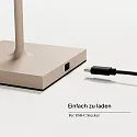 SIGOR battery table lamp NUINDIE MINI USB-C up / down, with USB connection, CCT Switch, with touch dimmer IP54, dune beige dimmable