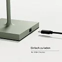 SIGOR battery table lamp NUINDIE MINI USB-C up / down, with USB connection, CCT Switch, with touch dimmer IP54, sage green dimmable