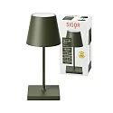 SIGOR battery table lamp NUINDIE MINI USB-C up / down, with USB connection, CCT Switch, with touch dimmer IP54, pine green dimmable