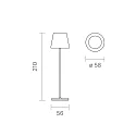 SIGOR battery table lamp NUINDIE POCKET USB-C up / down, with USB connection, CCT Switch, with touch dimmer IP54