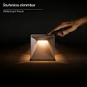 SIGOR battery table lamp NUTALIS 10X10CM cube shape, CCT Switch, with touch dimmer, with charger IP54, fire red dimmable