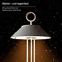 SIGOR battery table lamp NUDIDEROT with hook, CCT Switch, with touch dimmer IP54, snow white dimmable