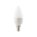 LED Light bulb candle ECOLUX DIM, 230V, Ø 3.5cm / L 10.2cm, E14, 6W 2700K 470lm 250°, dimmable, opal