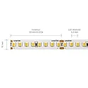 SIGOR LED Strip PRO LED, 14,4W/m, 2700K, 5m, 160 LED/m, IP20, 24V, 1837lm, Ra90