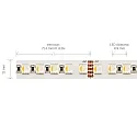 SIGOR LED Strip RGB+W LED, 24W/m, RGB/3000K, 5m, 112 LED/m, IP20, 24V, 1657lm, Ra90