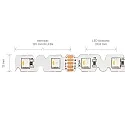 SIGOR LED Strip RGB/W S-SHAPE LED, 14,4W/m, RGB/2700K, 5m, 48 LED/m, IP20, 24V, 868lm, Ra80
