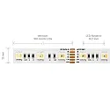 SIGOR LED Strip RGB/TW, 17W/m, RGB/2300+6500K, 5m, 60 LED/m, IP20, 24V, 1001lm, Ra80