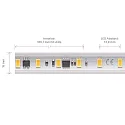 High voltage LED Strip, 72 LED/m, 25m roll, 120°, 14W/m, IP65, 2700K
