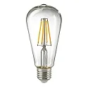 LED Filament light bulb Edison ST64, 230V, Ø 6.4cm / L 14.3cm, E27, 7W 2700K 806lm 300°, dimmable, clear