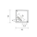SIGOR Corner profile 10 - for LED Strips up to 1cm width, length 200cm