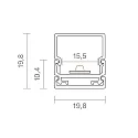 Alu mounting track 15 - for LED Strips up to 1.55cm width, for wall and ceiling mounting, length 100cm