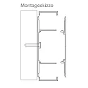 SIGOR Wall profile UP & DOWN 27 DRIVER - for LED Strips up to 2.71cm width, with space for driver up 4 x 2.2cm, length 100cm