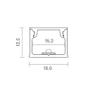 SIGOR Surface profile 15 - for LED Strips up to 1.5cm width, for wall and ceiling mounting, length 200cm