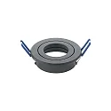 Aluminum Recessed luminaire with quick-change inner ring, incl. GU5.3 socket, IP20, Ø 8.3cm, DA 6.8cm, swiveling 25°, black