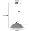 Mexlite pendant luminaire NOVÉ half round E27 IP20, green dimmable