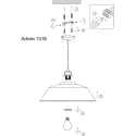pendant luminaire NOVÉ half round E27 IP20