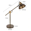 Mexlite table lamp NOVE 1 flame E27 IP20, bronze dimmable