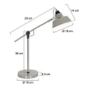 Mexlite table lamp NOVÉ rotatable, tiltable E27 IP20, green dimmable