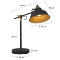 Mexlite Table lamp NOVÉ, 1 flame, black