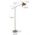 Mexlite floor lamp NOVE 1 flame E27 IP20, bronze dimmable