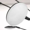 Mexlite floor lamp SYNNA 5 flames, rotatable, with flex arm, direct / indirect, with cord dimmer IP20, black matt dimmable