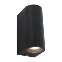 Steinhauer Outdoor wall luminaire LOGAN, 2 flames, GU10, round, black