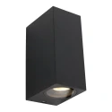Steinhauer Outdoor wall luminaire LOGAN, 2 flames, GU10, round, black