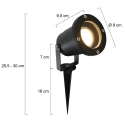 Steinhauer Steinhauer Outdoor spot with ground spike NOVA Spot, 1 flame, GU10, black