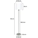 Mexlite Mexlite Floor lamp NOOR, 1 flame, steel