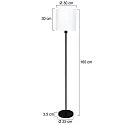 Mexlite floor lamp NOOR 1 flame E27 IP20, black dimmable
