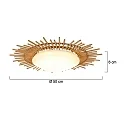 anne light & home AN Ceiling luminaire AURA, Bambusring, white