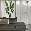 Steinhauer Steinhauer Floor lamp ZODIAC LED, 2 flames, with reading arm, black