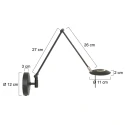 Steinhauer Steinhauer Wall luminaire ZODIAC LED, 1 flame, black
