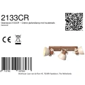 Mexlite ceiling luminaire GEARWOOD 3 flames E27 IP20, creme dimmable