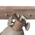 Mexlite ceiling luminaire GEARWOOD 3 flames E27 IP20, taupe dimmable