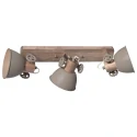 Mexlite ceiling luminaire GEARWOOD 3 flames E27 IP20, taupe dimmable