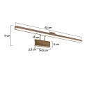 Steinhauer Wall luminaire LITHO LED, 1 flame, 60cm, bronze