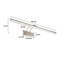 Steinhauer Steinhauer Wall luminaire LITHO LED, 1 flame, 60cm, silver