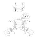 Mexlite Mexlite Spot, 2 flames. GU10, IP44, white