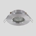 Steinhauer recessed luminaire PÉLITE SPOT round, rigid, with open cable GU10 IP44, steel brushed dimmable