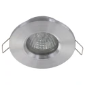 Steinhauer recessed luminaire PÉLITE SPOT round, rigid, with open cable GU10 IP44, steel brushed dimmable